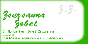 zsuzsanna zobel business card